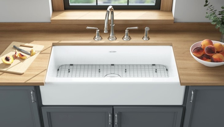 kitchen sink farmhouse vs undermount        <h3 class=
